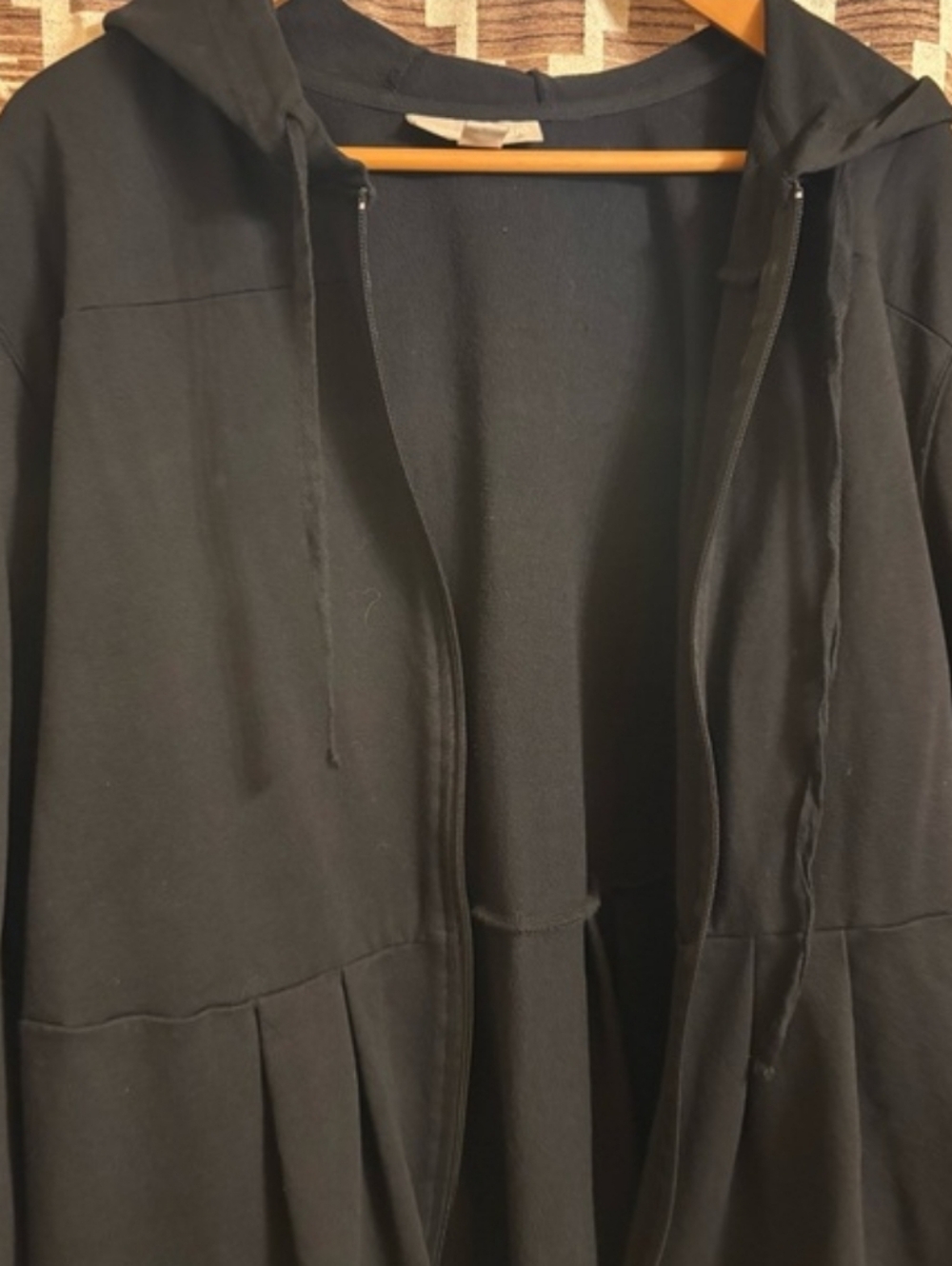 WOMAN WITHIN BLACK FRENCH TERRY SWING JACKET FULL ZIP SIZE 3X - Picture 3 of 8